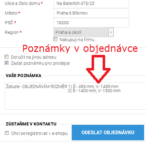 poznamka v objednavce